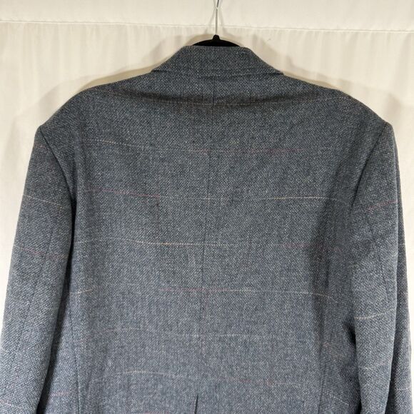 Pendelton Wool Blazer men's 42 Long Grey 100% Virgin 2 Button Front Inside Pocke - Picture 10 of 11